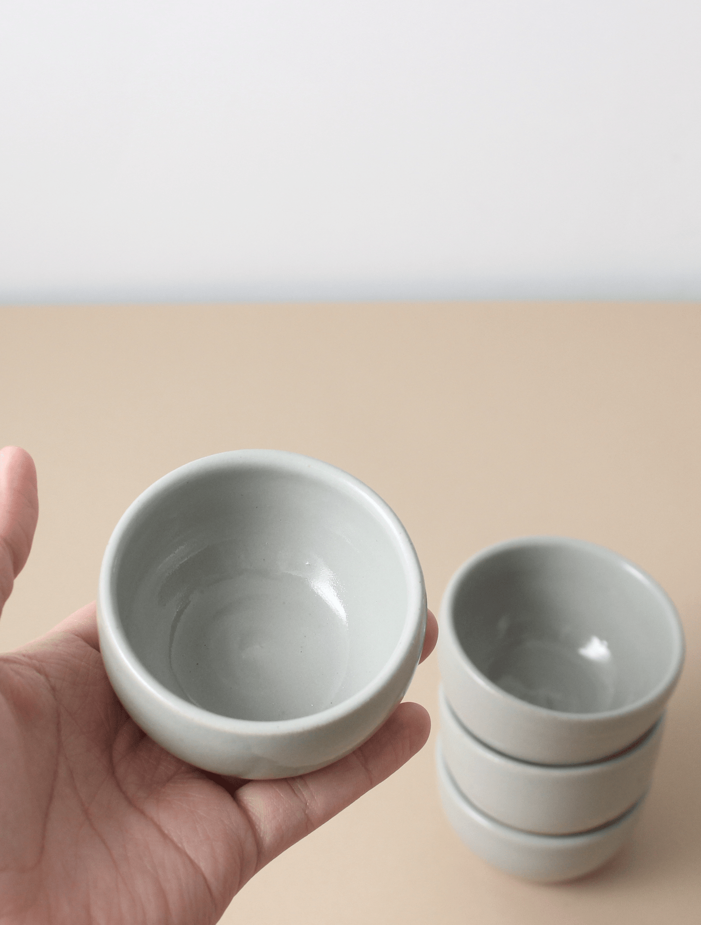 Gray Face Mask Bowl - Brown and Coconut